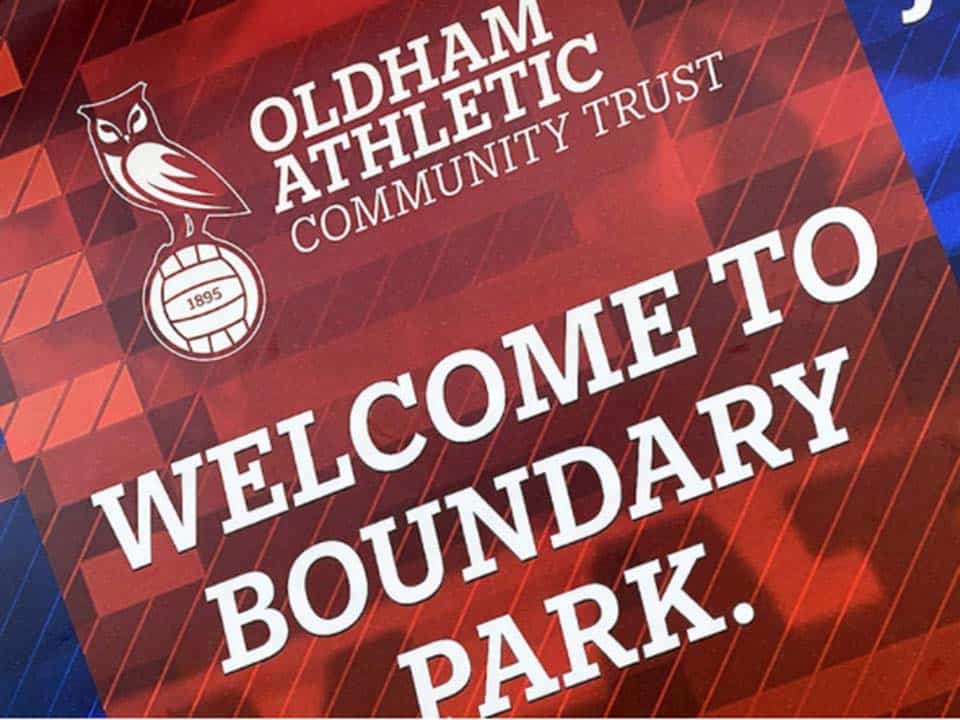 Save the date: 29th March 2024 – we're in the Oldham Athletic spotlight